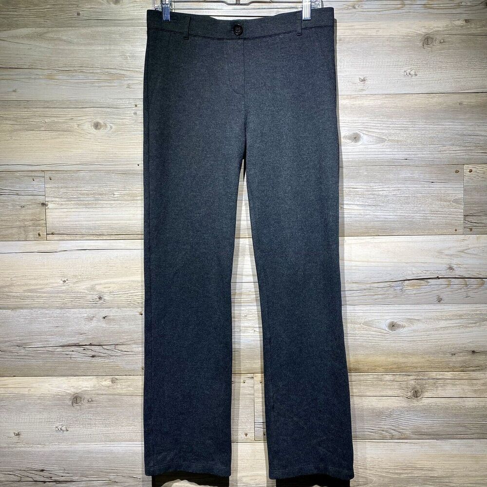Betabrand Dress Yoga Pants Sz. Medium Petite W30 L29 Straight Ponte Gray Pull-On